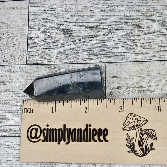 Dark Blue Apatite Crystal Tower - Picture 5 of 5